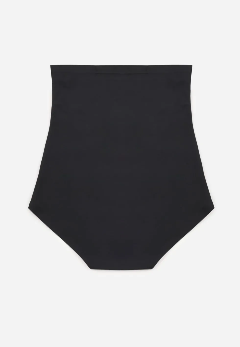 Czarna Bielizna Modelująca Majtki High Waist Zdobione Skośnymi Przeszyciami Kikoneva