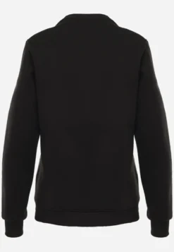 Czarna Bluza Basic Ocieplana Polarem Kaianna
