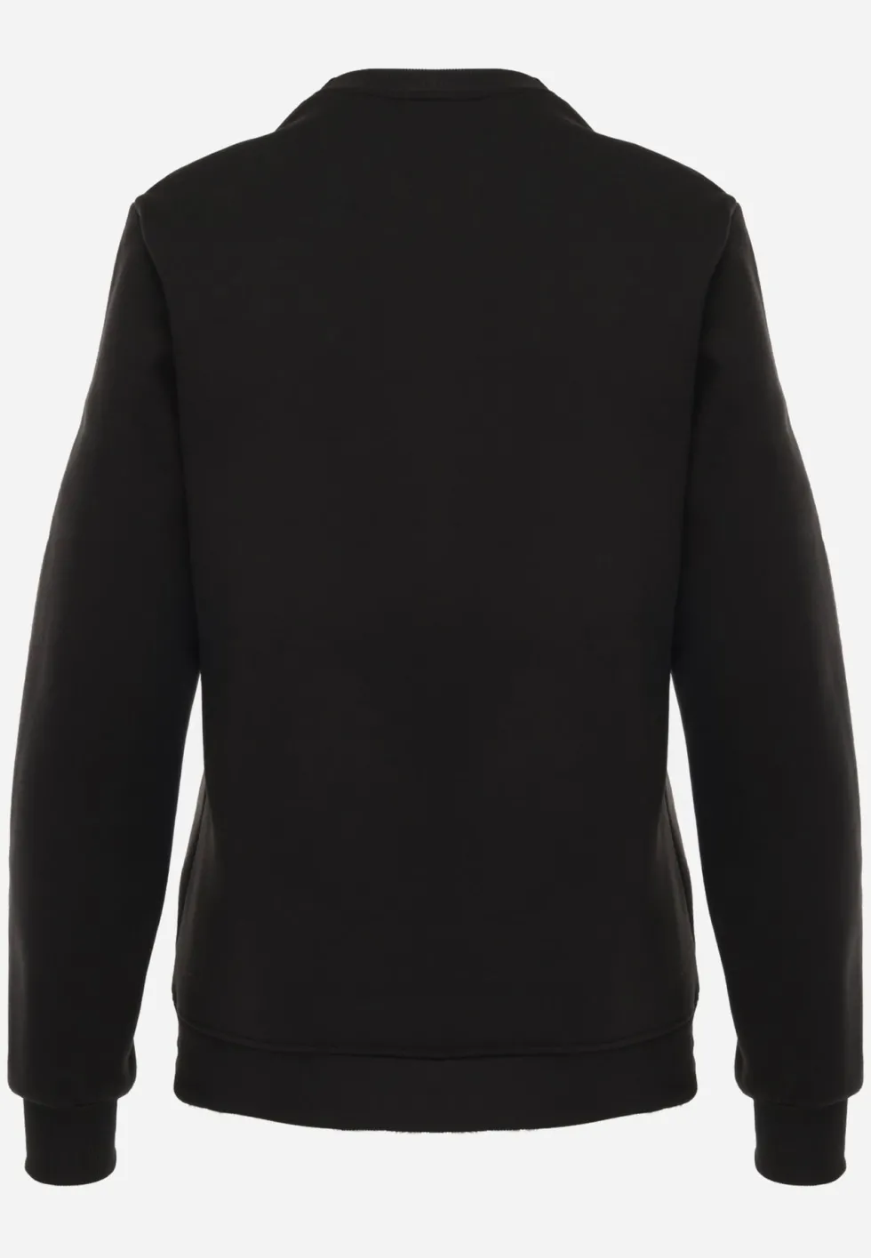 Czarna Bluza Basic Ocieplana Polarem Kaianna