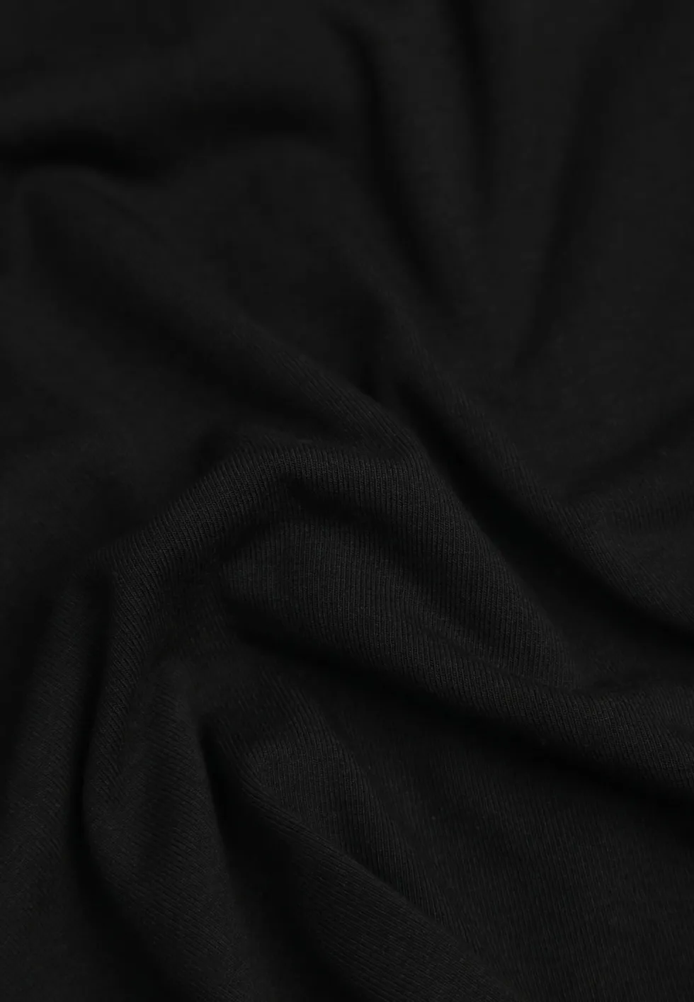 Czarna Bluzka Basic o Fasonie Typu Longsleeve z Delikatnym Ociepleniem Kuarta