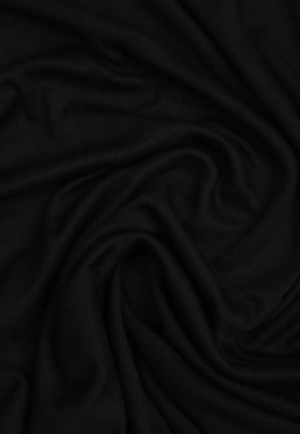 Czarna Bluzka Longsleeve z Marszczeniem z Półtransparentnej Tkaniny z Lyocellu Kiava