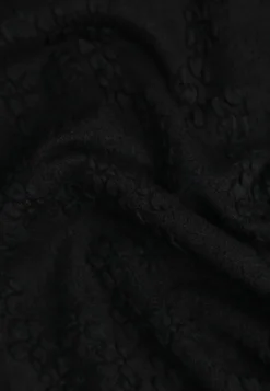 Czarna Elegancka Koronkowa Bluzka z Kwiatowym Motywem Hellanis