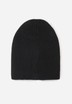 Czarna Miękka Czapka Beanie z Wiskozy z Podwójną Dzianinową Warstwą Wewnątrz Shree