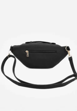 Czarna Nerka w Stylu Casual Ozdobiona Uchwytem Hippusa