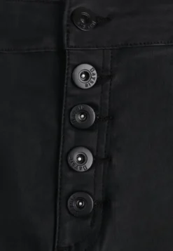 Czarna Ołówkowa Spódnica Midi High Waist z Imitacji Skóry Adaulfo