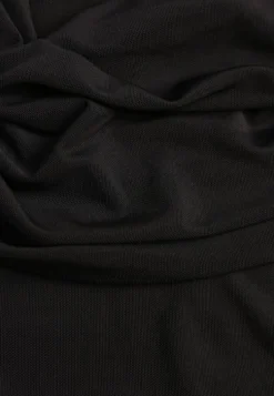 Czarna Sukienka VICES Bodycon z Siateczki z Wiązaniem na Plecach Urilryss