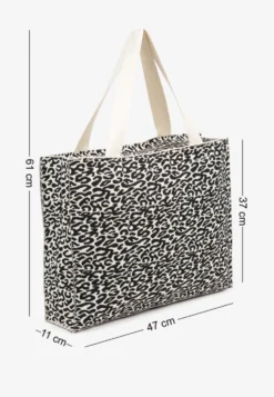 Czarna Torebka Typu Shopper o Prostokątnym Kształcie Salania