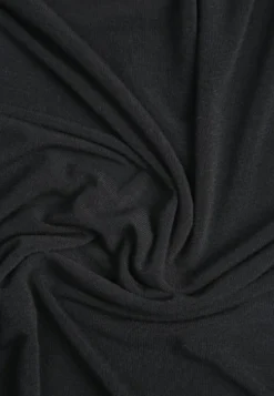 Czarna Wiskozowa Bluzka Longsleeve Golf z Kaszmirem Vidara