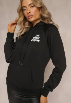 Czarna Wsuwana Bluza z Kapturem Sivame