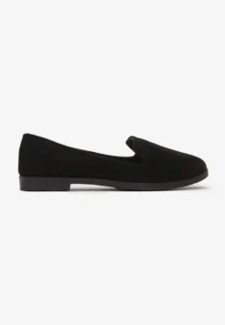 Czarne Balerinki Typu Loafersy Daphikaia