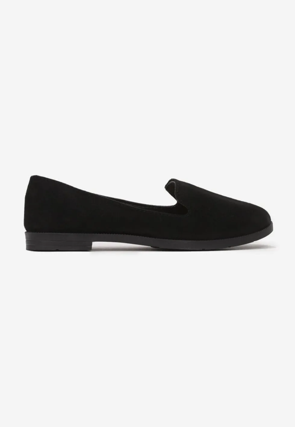 Czarne Balerinki Typu Loafersy Daphikaia