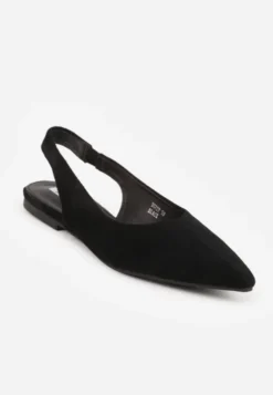 Czarne Balerinki Typu Slingback Diarin