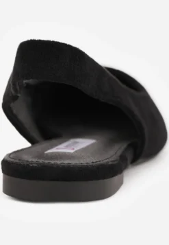 Czarne Balerinki Typu Slingback Diarin