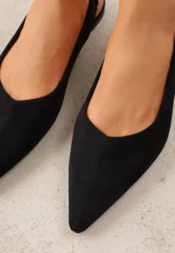 Czarne Balerinki Typu Slingback Diarin