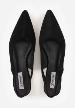 Czarne Balerinki Typu Slingback Diarin