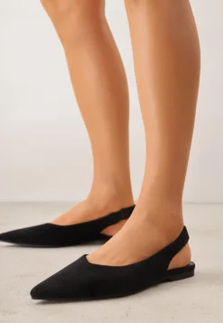 Czarne Balerinki Typu Slingback Diarin