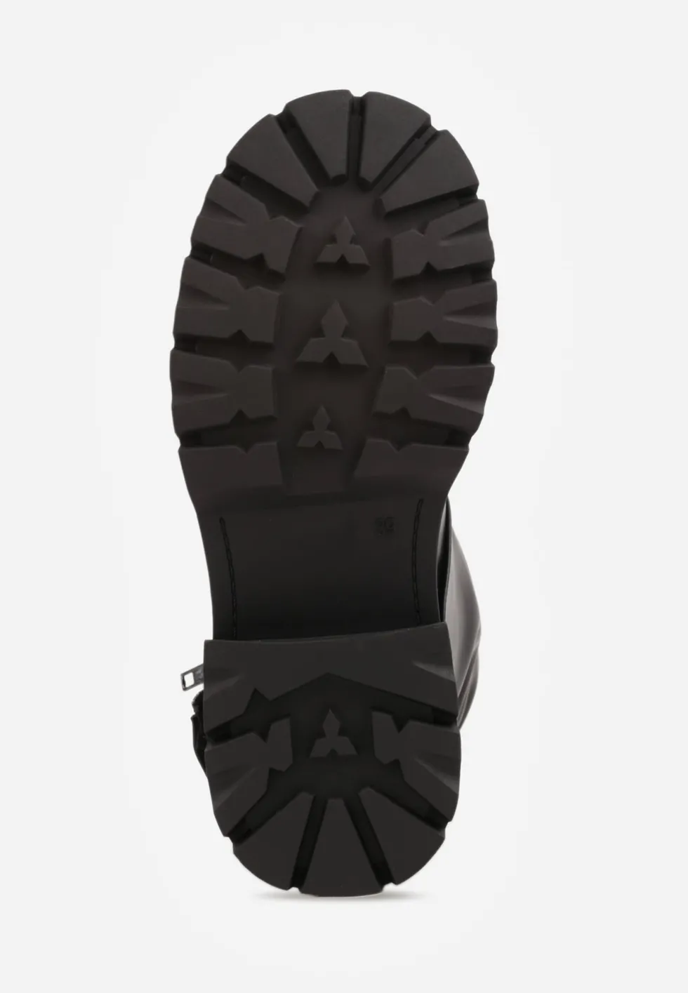 Czarne Botki Biker Boots VICES ze Sprzączkami i Cholewką Imitującą Nogawkę Anevita
