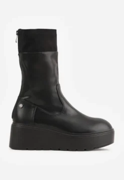 Czarne Botki Vices na Grubej Podeszwie w Stylu Grunge Anarriva