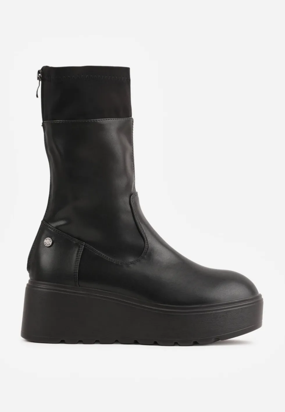 Czarne Botki Vices na Grubej Podeszwie w Stylu Grunge Anarriva