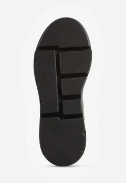 Czarne Botki Vices w Stylu Tech Gothic na Platformie Niorna