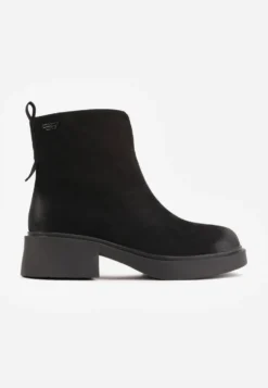 Czarne Botki z Zamszu Naturalnego Vintage Wash Jennete