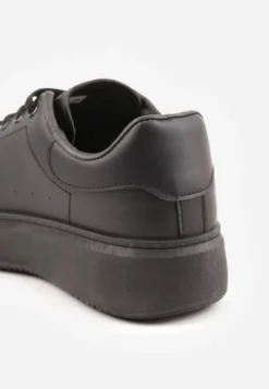 Czarne Casualowe Sneakersy na Platformie ze Sznurowaniem Tialorae
