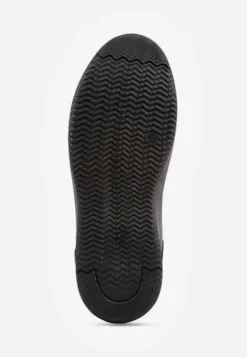 Czarne Casualowe Sneakersy na Platformie ze Sznurowaniem Tialorae