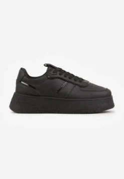 Czarne Casualowe Sneakersy Vices na Niskiej Platformie Torila