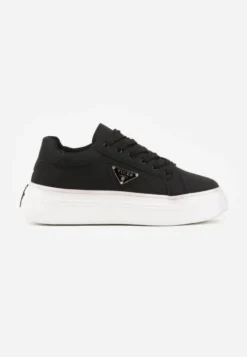 Czarne Chunky Sneakersy VICES na Platformie z Ozdobą w Kształcie Gwiazdki Anatale