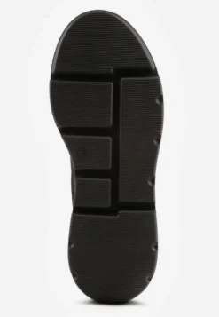 Czarne Chunky Sneakersy Vices na Platformie z Okrągłym Detalem Sedvira