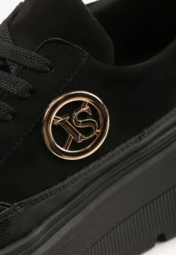 Czarne Chunky Sneakersy Vices na Platformie z Okrągłym Detalem Sedvira