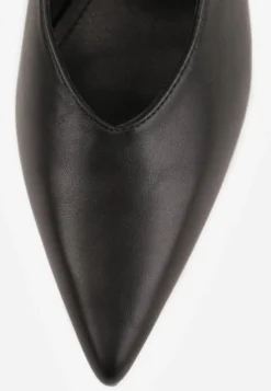 Czarne Czółenka Sandały Vices na Szpilce Slingback Kolliva
