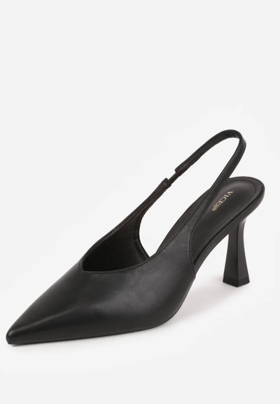 Czarne Czółenka Sandały Vices na Szpilce Slingback Kolliva
