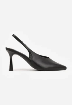 Czarne Czółenka Sandały Vices na Szpilce Slingback Kolliva