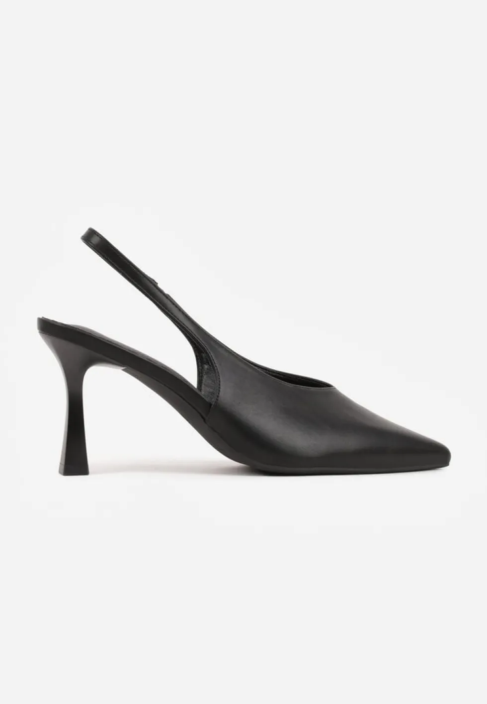 Czarne Czółenka Sandały Vices na Szpilce Slingback Kolliva