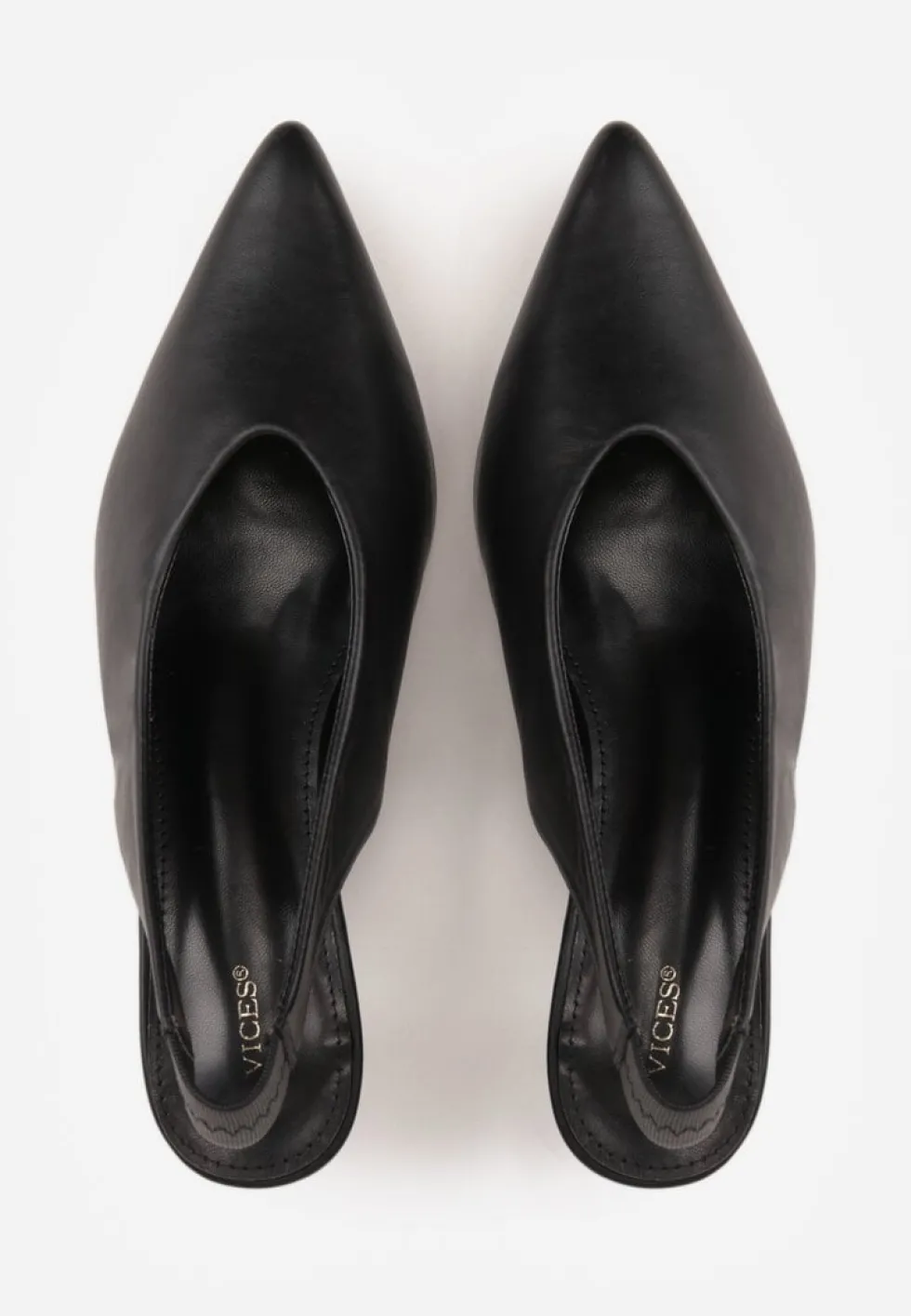 Czarne Czółenka Sandały Vices na Kaczuszce Typu Slingback Liluriela