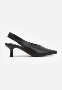 Czarne Czółenka Sandały Vices na Kaczuszce Typu Slingback Liluriela