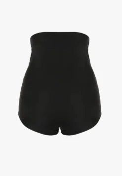 Czarne Dopasowane Majtki High Waist z Efektem Modelującym Modra