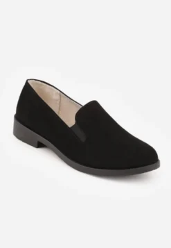 Czarne Eleganckie Mokasyny w Stylu Loafersów Wiallara
