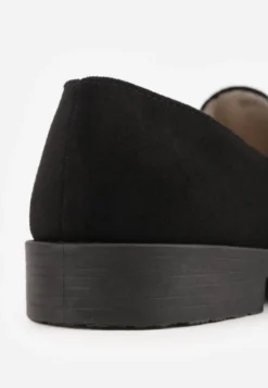 Czarne Eleganckie Mokasyny w Stylu Loafersów Wiallara