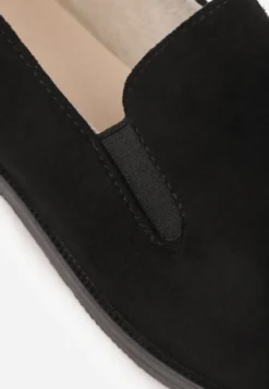 Czarne Eleganckie Mokasyny w Stylu Loafersów Wiallara