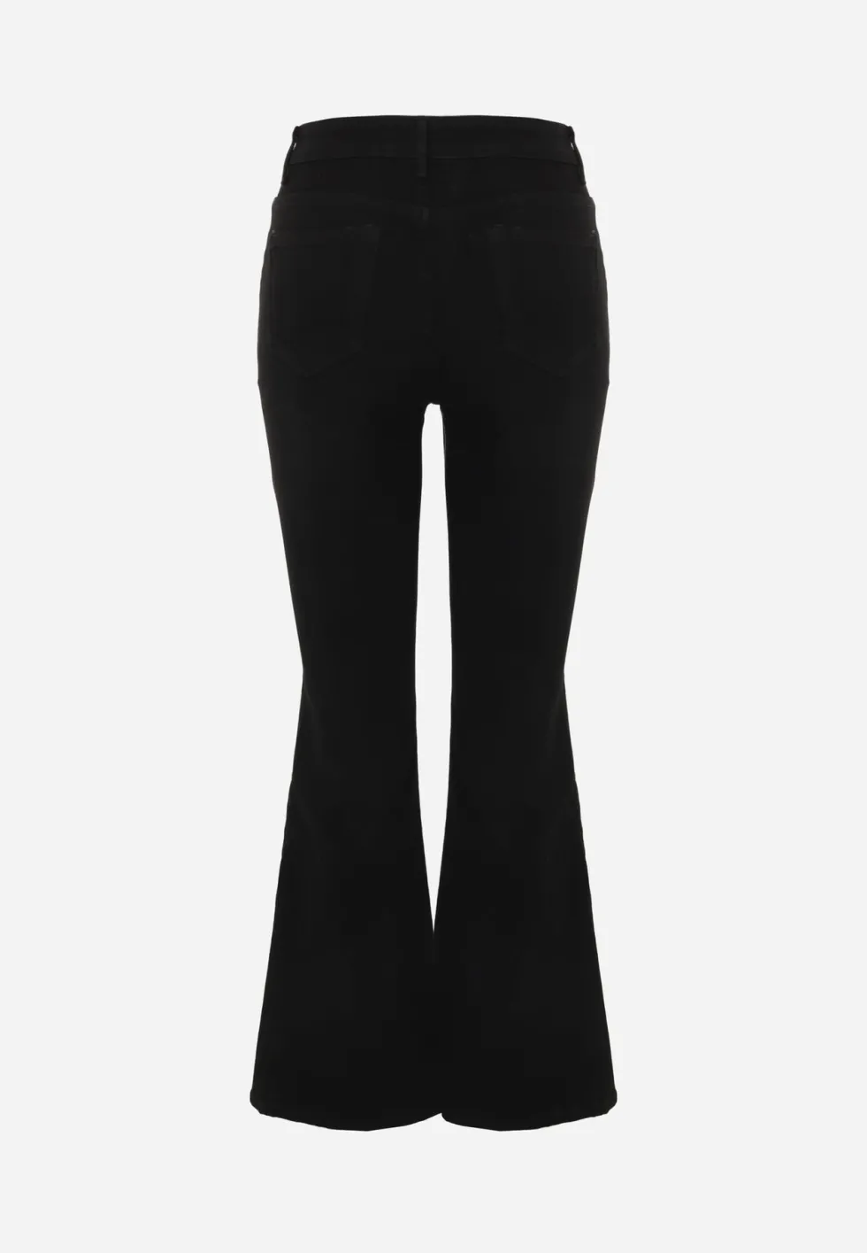 Czarne Jeansy Dzwony z Bawełną w Stylu Retro Peisimia
