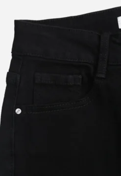 Czarne Jeansy Dzwony z Bawełną w Stylu Retro Peisimia