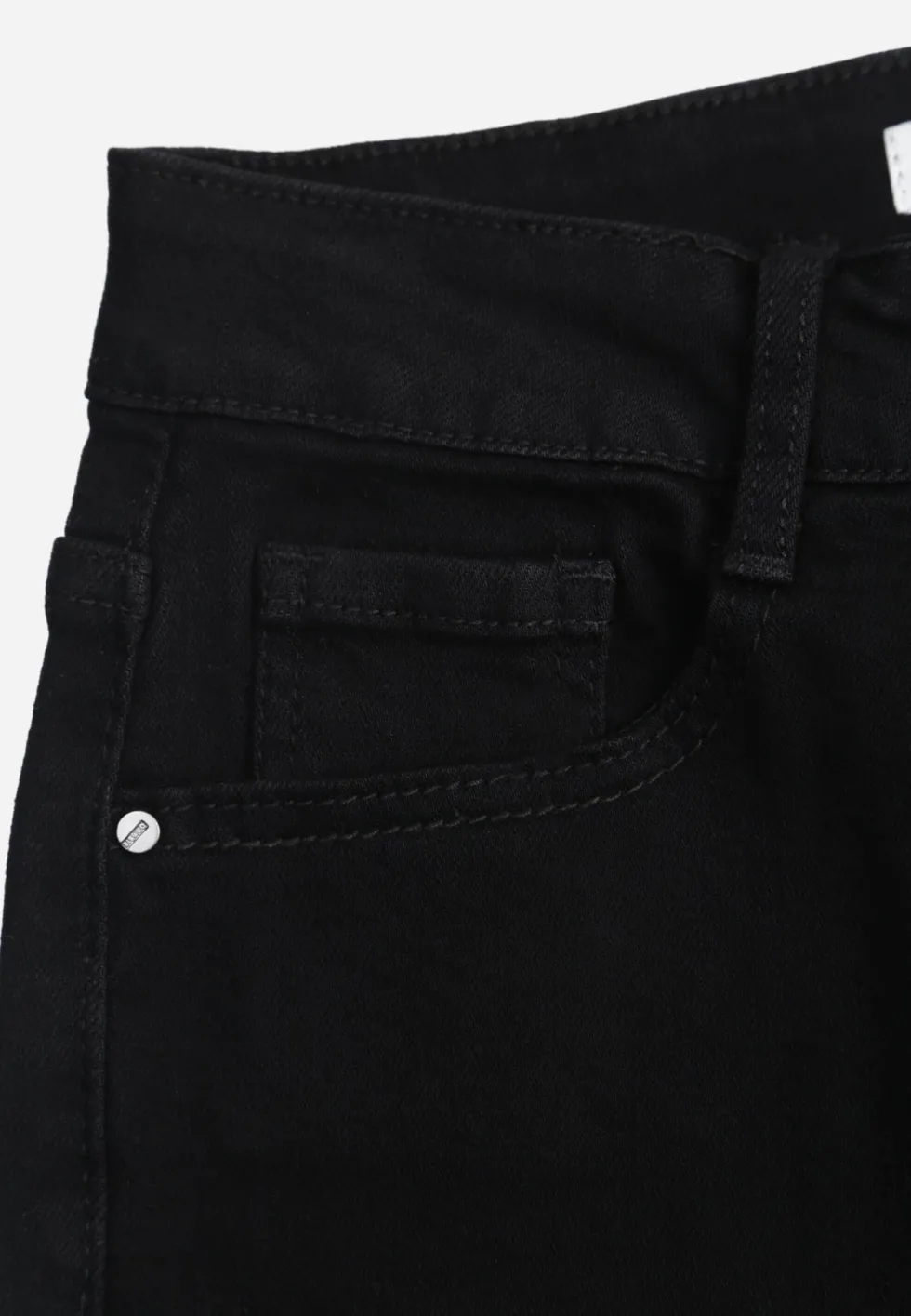 Czarne Jeansy Dzwony z Bawełną w Stylu Retro Peisimia