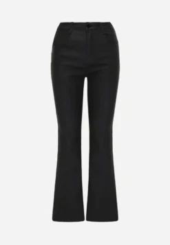 Czarne Jeansy Flare w Stylu 90s High Waist z Kieszeniami Audrani