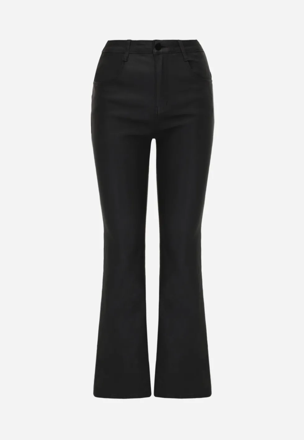 Czarne Jeansy Flare w Stylu 90s High Waist z Kieszeniami Audrani