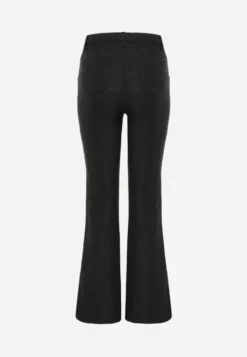 Czarne Jeansy Flare w Stylu 90s High Waist z Kieszeniami Audrani