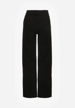 Czarne Jeansy High Waist z Szeroką Nogawką Riloresa