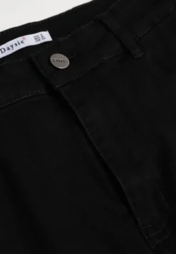 Czarne Jeansy High Waist z Szeroką Nogawką Riloresa