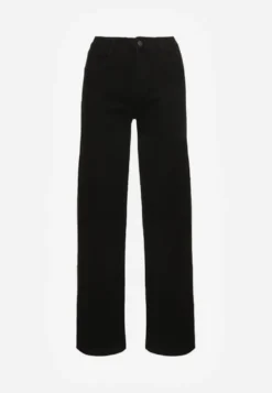 Czarne Jeansy High Waist z Szeroką Nogawką Riloresa